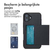 imoshion Backcover met pasjeshouder iPhone 16 Plus - Zwart