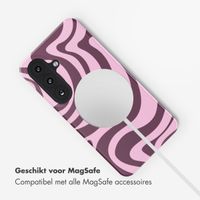 Selencia Vivid Backcover met MagSafe Samsung Galaxy S26 Plus - Wavy Swirl Pink Plum