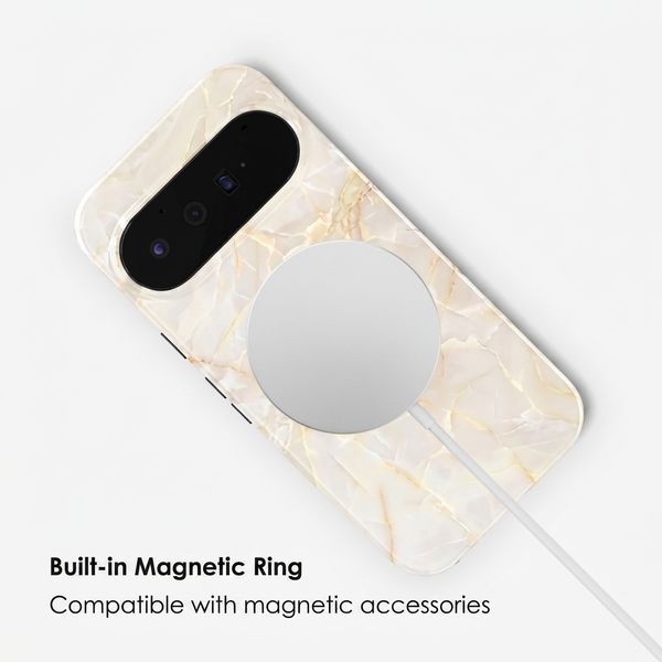 Selencia Vivid Case with MagSafe Google Pixel 11 - Golden Beige Marble