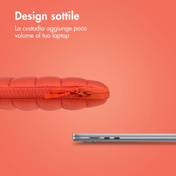 imoshion Puffer Laptop hoes 13-14 inch - Laptopsleeve - Apricot Crush Orange