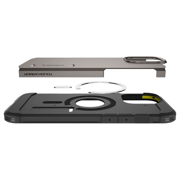 Spigen Tough Armor Backcover MagSafe iPhone 16 Pro - Gun Metal