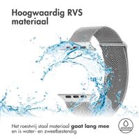 imoshion Milanees magnetisch bandje Apple Watch Series 1 - 9 / SE (38/40/41 mm) | Series 10 / 11 (42 mm) - Maat M - Zilver