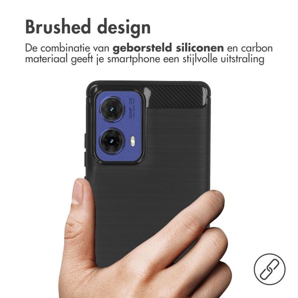 imoshion Brushed Backcover voor de Motorola Moto G85 - Zwart