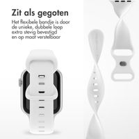 imoshion Siliconen⁺ bandje Apple Watch Series 1 t/m 9 / SE (38/40/41 mm) | Series 10 / 11 (42 mm) - Maat S/M - Wit