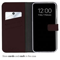 Selencia Genuine Leather Book Case Samsung Galaxy A27 (5G) - Dark Brown