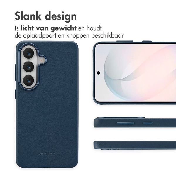 Accezz MagSafe Leather Backcover Samsung Galaxy S26 - Nightfall Blue