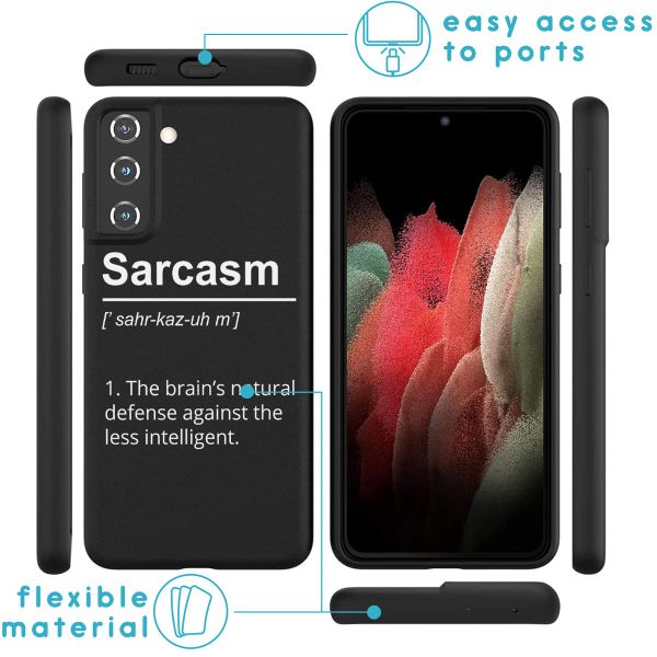 imoshion Design hoesje Samsung Galaxy S21 FE - Quotes - Zwart