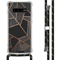 imoshion Design hoesje met koord Samsung Galaxy S10 Plus - Grafisch Koper - Zwart