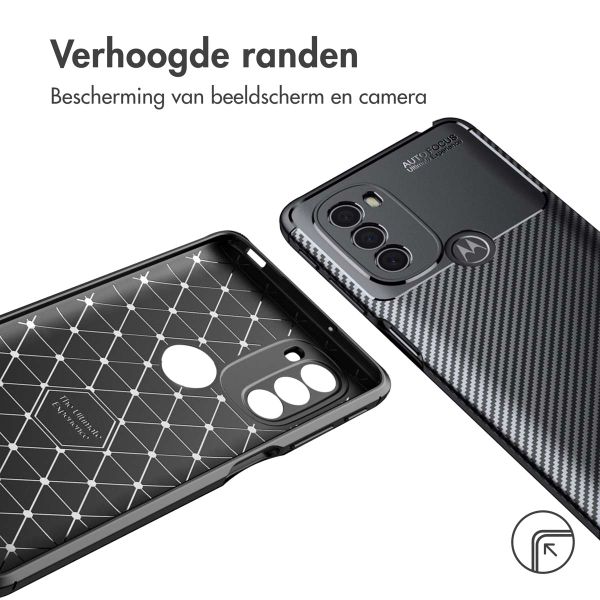 imoshion Carbon Softcase Backcover Motorola Moto G31 - Zwart