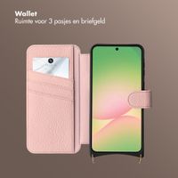 Selencia Riva Bookcase met MagSafe en Koord Samsung Galaxy A57 (5G) - Old Pink