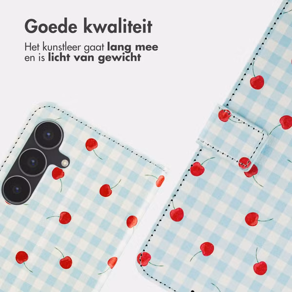 imoshion Design Bookcase Samsung Galaxy S26 - Cherry Check