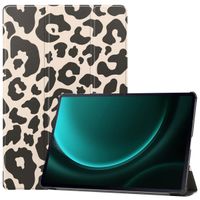 imoshion Design Trifold Bookcase Samsung Galaxy Tab S10 Plus / Tab S9 FE Plus / Tab S9 Plus - Leopard