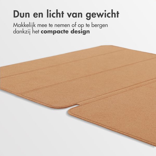 Accezz Leather Trifold Bookcase Apple iPad Pro 11 (2025) M5 / (2024) M4 - Cognac
