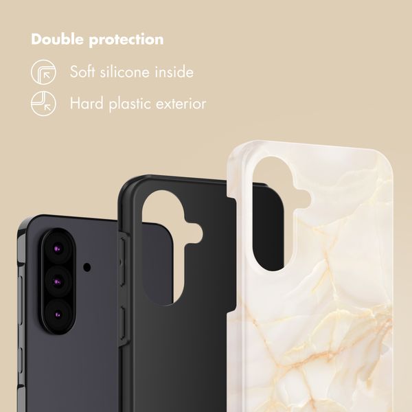 Selencia Vivid Back Cover Samsung Galaxy A37 (5G) - Golden Beige Marble