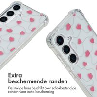 imoshion Design hoesje met koord Samsung Galaxy S25 - Dusty Rose Connected Hearts