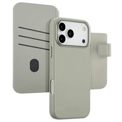 Accezz Leather Bookcase 2-in-1 met MagSafe Apple iPhone 17 Pro Max - Light Grey