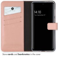 Selencia Echt Leren Bookcase Samsung Galaxy A33 - Dusty Pink