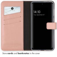 Selencia Echt Lederen Bookcase Samsung Galaxy A33 - Dusty Pink