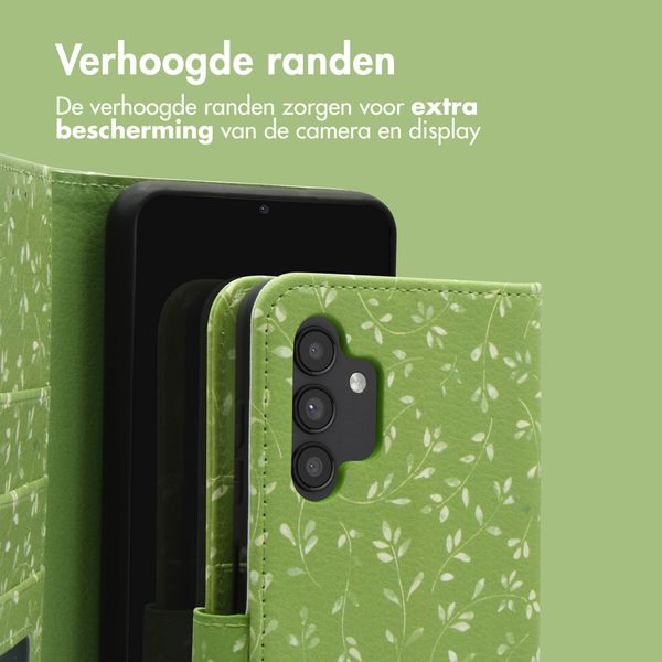 imoshion Design Bookcase Samsung Galaxy A13 (5G) - Green Flowers