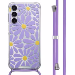 imoshion Design hoesje met koord Samsung Galaxy A16 - Tropical Violet Flowers Connect