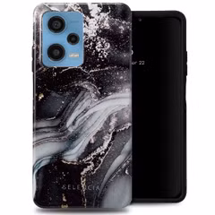 Selencia Vivid Backcover Xiaomi Redmi Note 12 Pro (5G) - Chic Marble Black