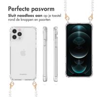 imoshion Backcover met koord + armband iPhone 12 (Pro) - Parels