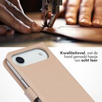 Selencia Echt Leren Bookcase Apple iPhone Air - Dusty Pink