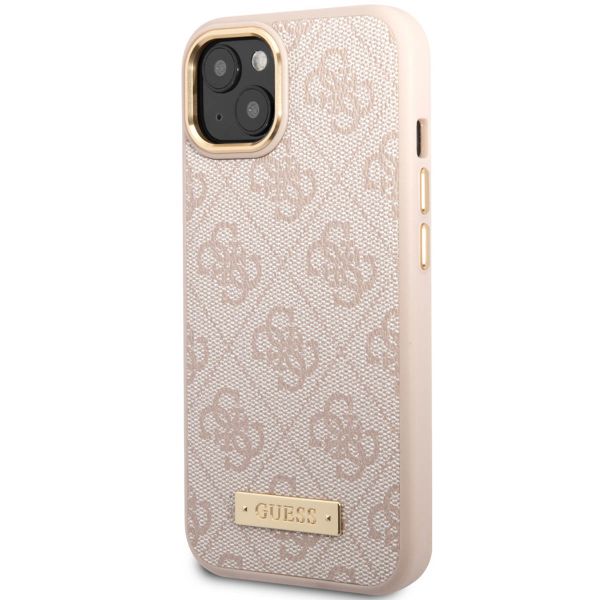 Guess 4G Logo Monogram Backcover MagSafe Apple iPhone 14 - Roze