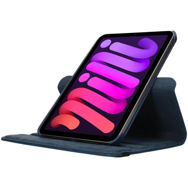 imoshion 360° draaibare Bookcase iPad Mini 7 (2024) / iPad Mini 6 (2021) - Donkerblauw