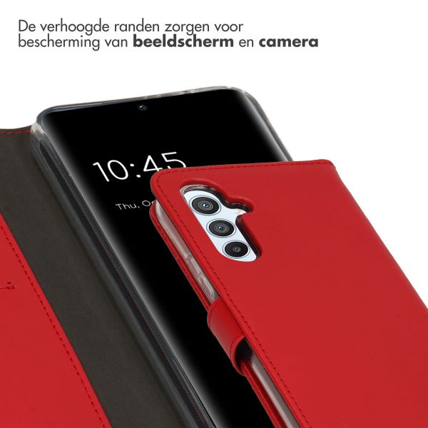 Selencia Echt Leren Bookcase Samsung Galaxy A54 (5G) - Rood