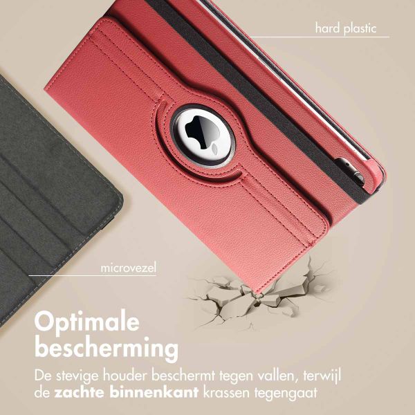 imoshion 360° draaibare Bookcase Apple iPad 11 (2025) 11 inch A16 / iPad 10 (2022) 10.9 inch - Donkerrood