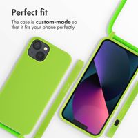 imoshion Silicone Case with Strap Apple iPhone 13 - Fluor Groen