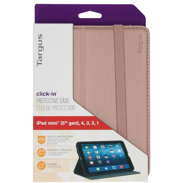 Targus Click In Bookcase iPad Mini 5 (2019) / Mini 4 (2015) - Rosé Goud