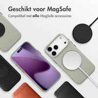 Accezz MagSafe Leather Backcover Apple iPhone 17 Pro Max - Light Grey