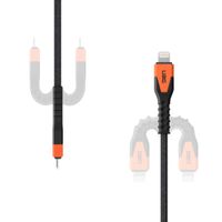 UAG Kevlar® Core USB-C naar Lightning oplaadkabel - 1,5 meter - Zwart / Oranje