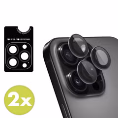 imoshion 2 Pack Camera lens protector Apple iPhone 16 Pro / 16 Pro Max - Zwart / Titanium