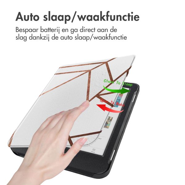 imoshion Design Slim Hard Case Bookcase Kobo Clara Colour / BW - White Graphic