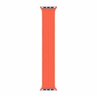Apple Gevlochten solobandje Apple Watch | 44/45/46/49 mm - Maat 7 - Electric Orange