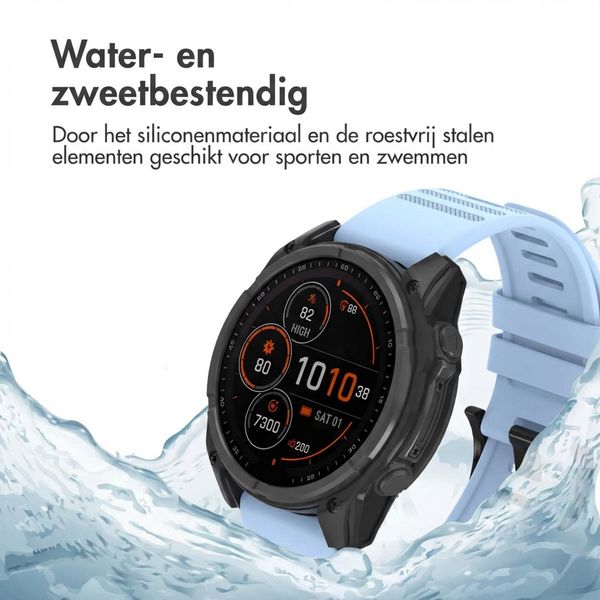 imoshion QuickFit® Stripe Siliconenbandje  - Garmin 22 mm aansluiting - Lichtblauw