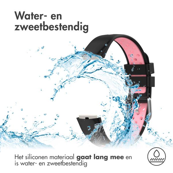 imoshion Siliconen sport bandje Fitbit Luxe - Zwart/Roze