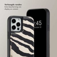 Selencia Nova Telefoonhoes met Koord en Pashouder Apple iPhone 12 (Pro) - Zazzy Zebra