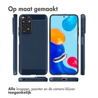 imoshion Brushed Backcover Xiaomi Redmi Note 11 (4G) / Note 11S (4G) - Donkerblauw