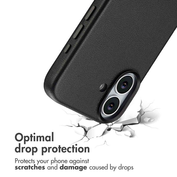 Accezz Leather Back Cover with MagSafe Apple iPhone 17 - Onyx Black