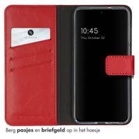 Selencia Echt Lederen Bookcase Samsung Galaxy S23 Plus - Rood