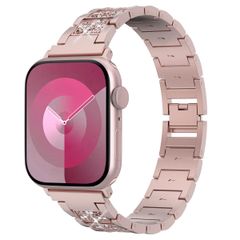 Selencia Sparkle schakelband Mat voor de Apple Watch Series 1 t/m 9 / SE (38/40/41 mm) | Series 10 (42 mm) - Roze