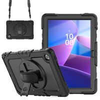 Accezz Rugged Backcover met schouderstrap Lenovo Tab (2025) - Zwart
