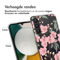 imoshion Design hoesje Samsung Galaxy A34 (5G) - Bloem - Roze / Groen