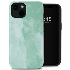 Selencia Vivid Backcover met MagSafe iPhone 14 - Marble Grayed Jade