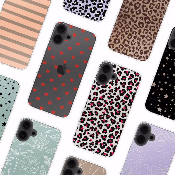 imoshion Design hoesje Apple iPhone 16 - Red Hearts