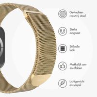 imoshion Milanees magnetisch bandje Apple Watch Series 1 t/m 9 / SE (38/40/41 mm) | Series 10 (42 mm) - Maat M - Champagne